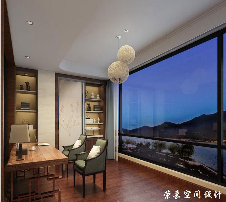 上海裝修案例山水如畫 詩(shī)情新中式